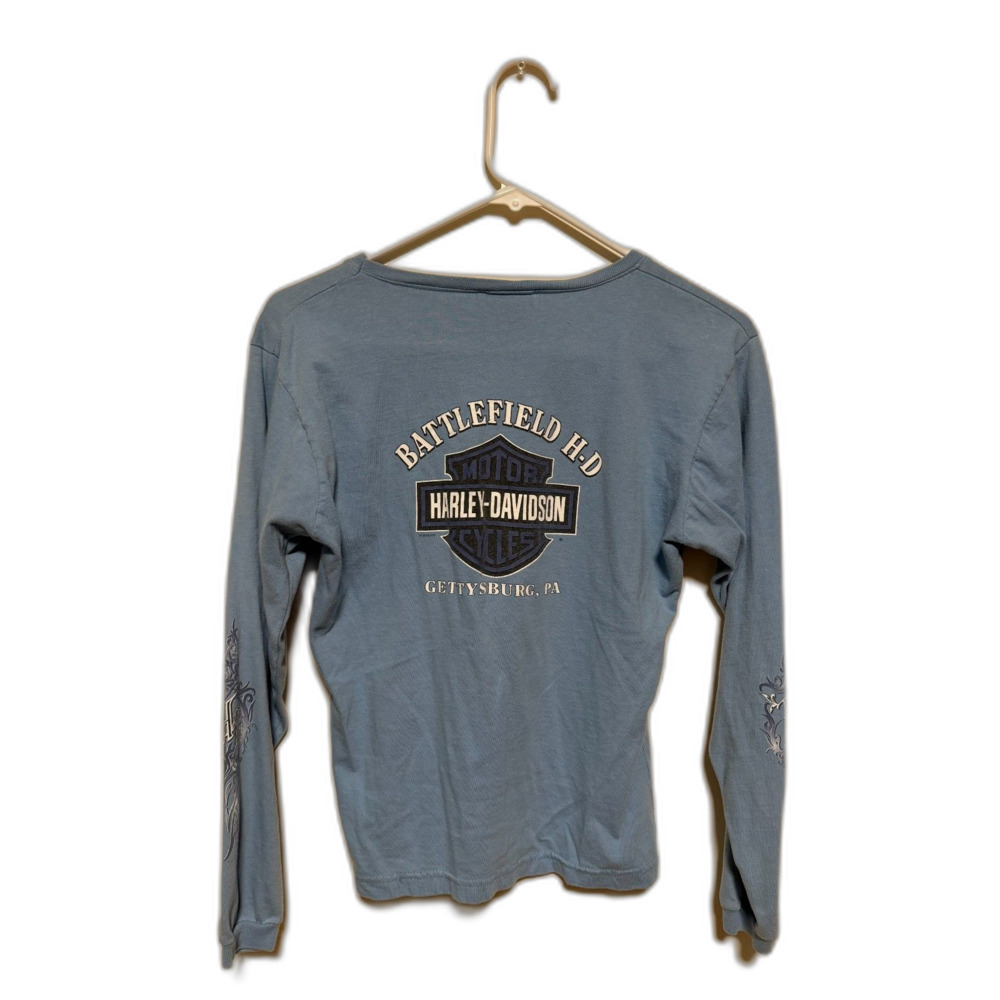 Harley-Davidson, Light Blue Long-Sleeve - Picture 4 of 4